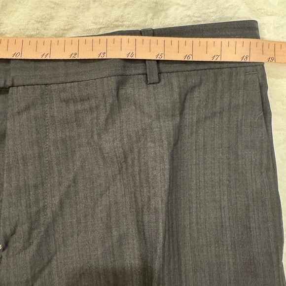 Hugo Boss Mens Ray Charles US Pants 36R gray stripe wool blend - Picture 8 of 11